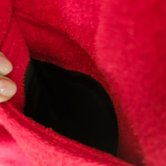 Vintage 50's/60's Red Worubo Woolen coat with genuine Persian Lamb lining/collar - Picture 14 of 15